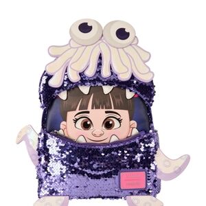 Purple Sequin Monster Backpack